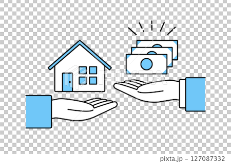住宅の買い取りをイメージしたイラスト 127087332