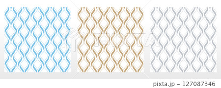 Set of abstract geometric patterns. Seamless vector backgrounds. Colored ornaments Graphic modern patterns Simple lattice graphic design Set of abstract geometric patterns. Seamless vector backgrounds. Colored ornaments Graphic modern patterns Simple lattice graphic design 127087346