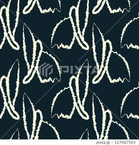 snowdrop stylized outline seamless pattern 127087503