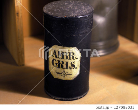 Ancient box of Spermwhale amber gris parfume essence fixative Ancient box of Spermwhale amber gris parfume essence fixative 127088033