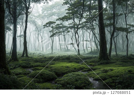 霧の森のトレッキングコース 霧の森のトレッキングコース 127088051