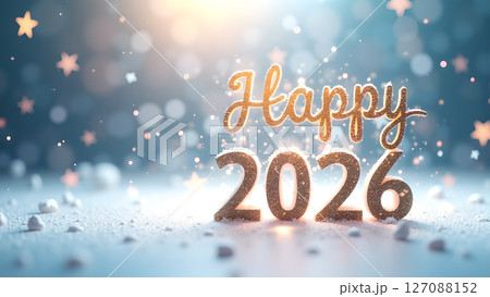 Sparkling anticipation: A joyous greeting for a bright New Year 2026 Sparkling anticipation: A joyous greeting for a bright New Year 2026 127088152