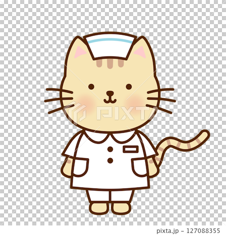 かわいいナースのねこのイラスト 127088355