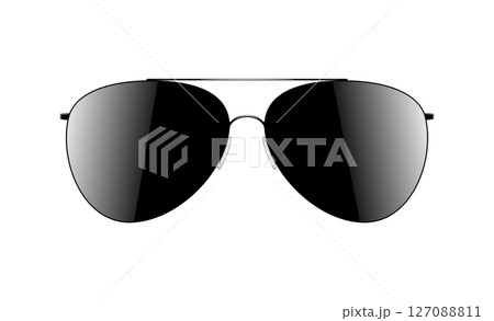 Realistic sunglasses. Summer glasses for eye protection. vector illustration Realistic sunglasses. Summer glasses for eye protection. vector illustration 127088811