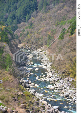 《長野県》新緑の寝覚の床 127089109