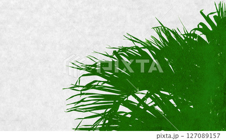 リアルな椰子のシルエットアート、風にそよぐトロピカルな緑 リアルな椰子のシルエットアート、風にそよぐトロピカルな緑 127089157