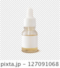 Serum bottle with pipette and white label skin care beauty product realistic vector illustration 127091068
