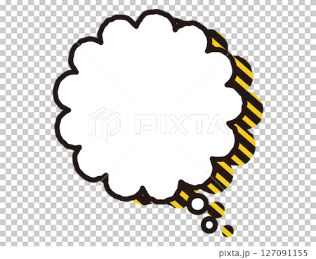 帶有醒目的手寫線條的警告/警告氣泡 16 127091155