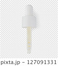 White pipette with facial yellow serum or essential oil isolated realistic vector illustration 127091331