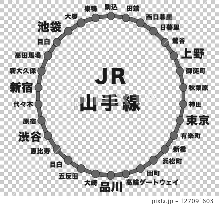 山手線　路線図 127091603