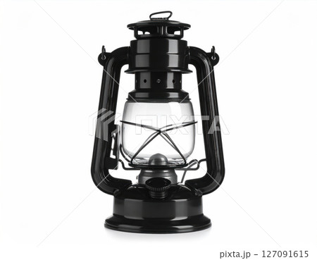 Elegant Black Vintage-Style Lantern Lamp Elegant Black Vintage-Style Lantern Lamp 127091615