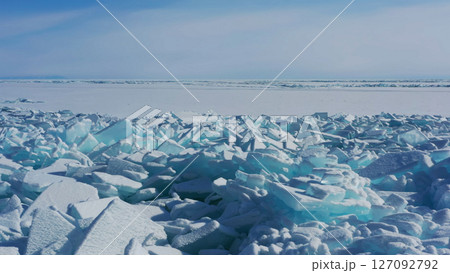 Ice ridges on Lake Baikal 127092792
