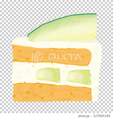 美味的甜瓜脆餅插圖剪貼畫插圖PNG透明背景 127093189