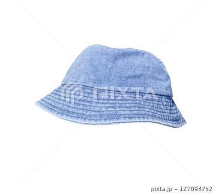 1 blue bucket hat on a white background. 127093752