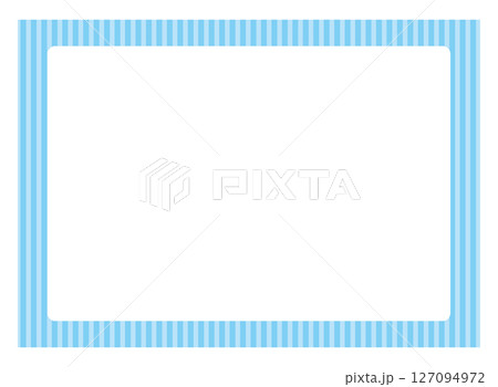 シンプルな水色のストライプのフレーム シンプルな水色のストライプのフレーム 127094972