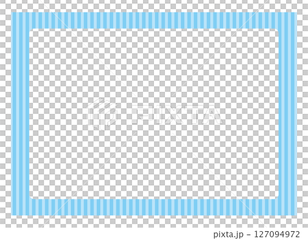 シンプルな水色のストライプのフレーム シンプルな水色のストライプのフレーム 127094972