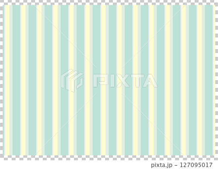 シンプルで爽やかなストライプの背景素材　グリーン 127095017
