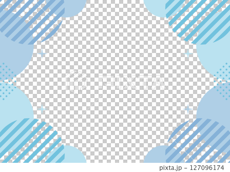 Polka dot frame blue light blue geometric Polka dot frame blue light blue geometric 127096174