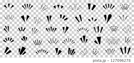 Awareness icon impact shock set black vector 127096278