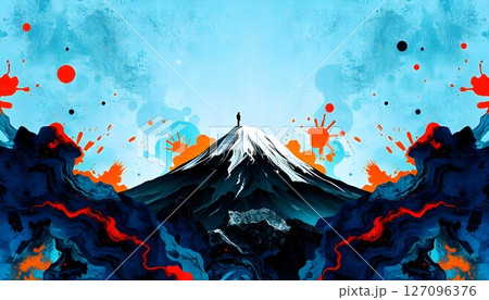 アーティスティックな富士山 127096376