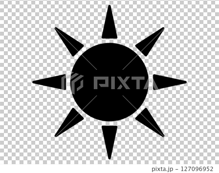 Sun icon monochrome 127096952