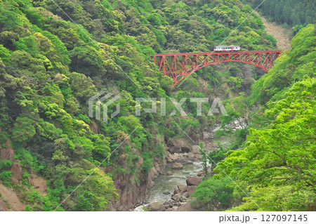 第一白川橋梁を渡る南阿蘇鉄道の列車2 第一白川橋梁を渡る南阿蘇鉄道の列車2 127097145