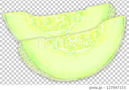 マスクメロン_カット二切れ マスクメロン_カット二切れ 127097153