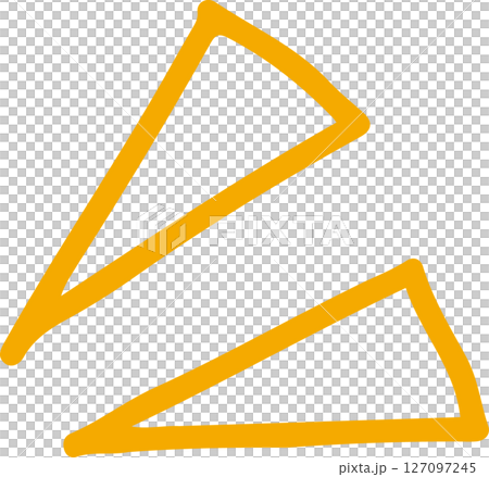 Notice, attention, icon, handwritten, yellow 127097245