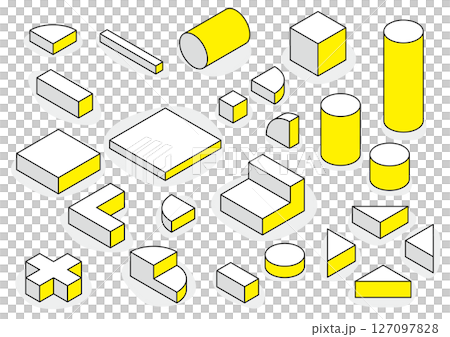 等距部分幾何積木 127097828