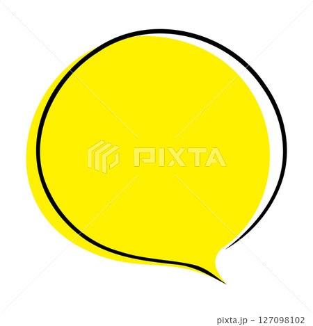 シンプルな吹き出しのイラスト　円 127098102