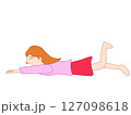 転ぶ女性 127098618