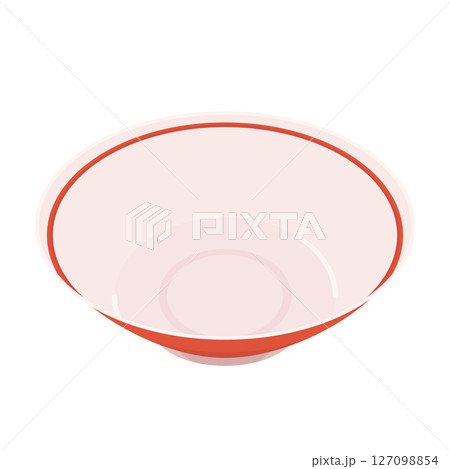 ラーメン丼の俯瞰視点イラスト 127098854