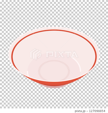 ラーメン丼の俯瞰視点イラスト 127098854