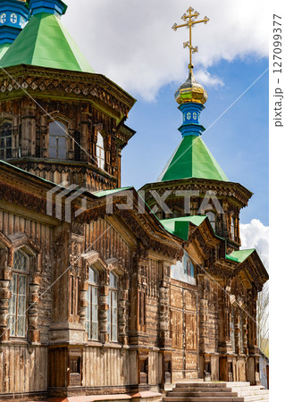 Holy Trinity Cathedral in Karakol city, Kyrgyzstan Holy Trinity Cathedral in Karakol city, Kyrgyzstan 127099377