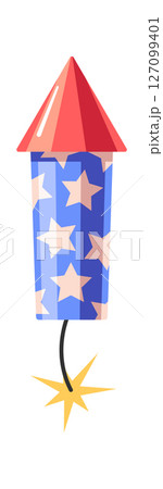 Firework burning fuse American firecracker 127099401