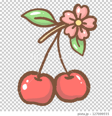 Two Cherry with blossom stem, kawaii fruit clipart, cute sakura cherry design, spring aesthetic, pink flower and fruit, Japanese style, digital sticker, pastel nursery art Two Cherry with blossom stem, kawaii fruit clipart, cute sakura cherry design, spring aesthetic, pink flower and fruit, Japanese style, digital sticker, pastel nursery art 127099555