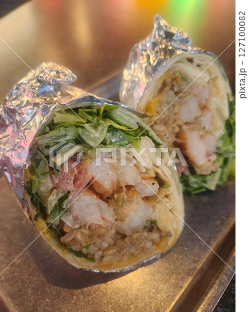 Mexican food. Fast food. Burrito 127100082