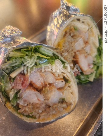 Mexican food. Fast food. Burrito 127100087