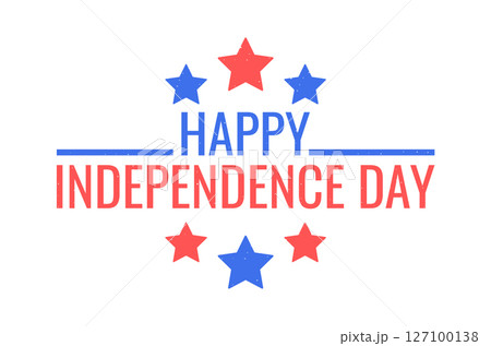 Happy independence day patriotic badge 127100138