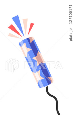 Firework popper Independence day elementのイラスト素材 [127100171] - PIXTA