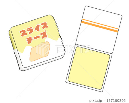 スライスチーズのイラスト 127100293
