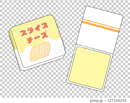 スライスチーズのイラスト 127100293