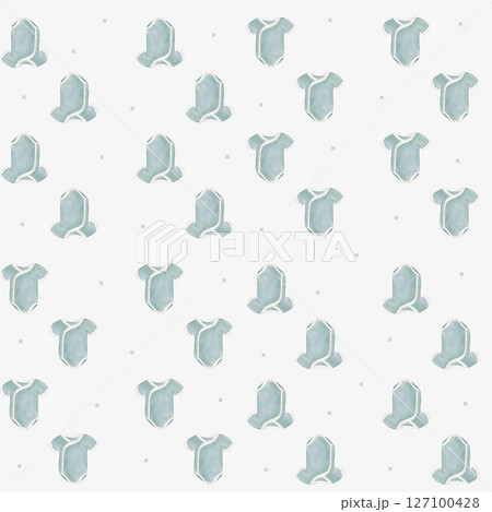 Seamless pattern of blue baby accessories for nursery decor and children\'s products Seamless pattern of blue baby accessories for nursery decor and children\'s products 127100428