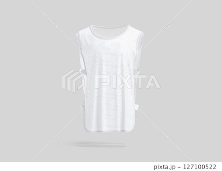 Blank white football team practice vest with straps mockup 127100522