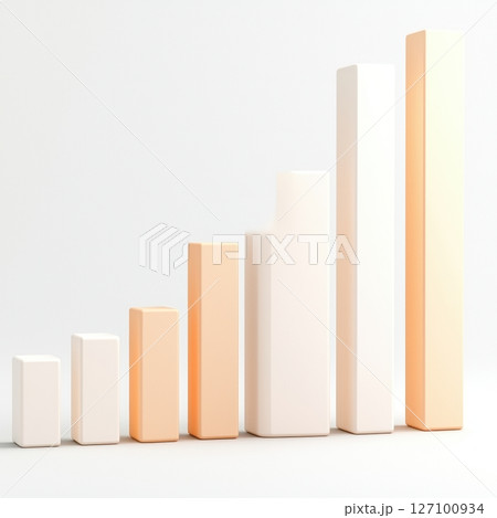 Ascending pastel cubes minimalist growth chart 127100934