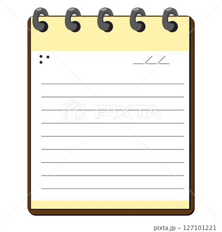Notepad design with lined blank page 127101221