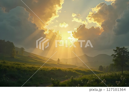 fog on the field fog on the field 127101364