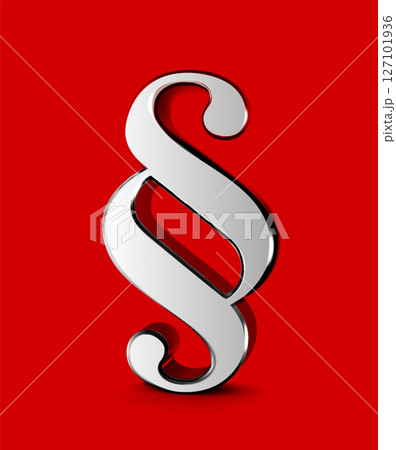Shiny Golden Paragraph Symbol on Gray Background. Vector 127101936