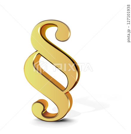 Shiny Golden Paragraph Symbol on Gray Background. Vector 127101938