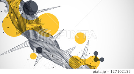 Wireframe science background with plexus effect. Futuristic vector illustration. Wireframe science background with plexus effect. Futuristic vector illustration. 127102155